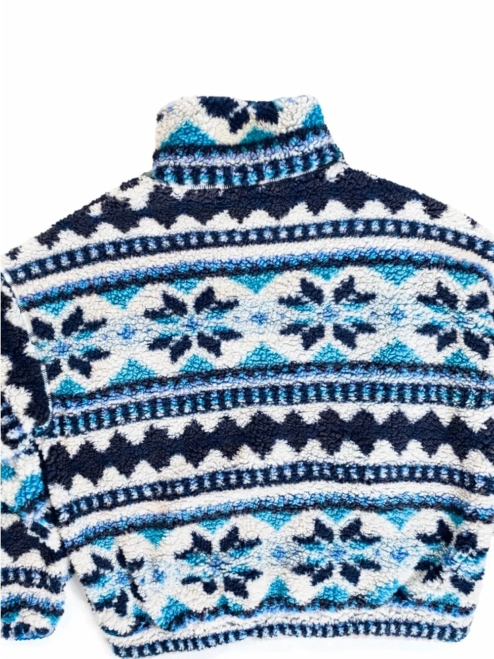 OFFLINE Fleece Pullover Snowflake Sweatshirt Kangaroo Pocket Sz. Large